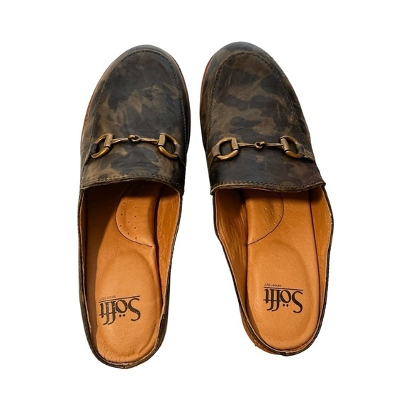 NEW SOFFTT Naoko Leather Camo Mule Sz 9 - Picture 6 of 6